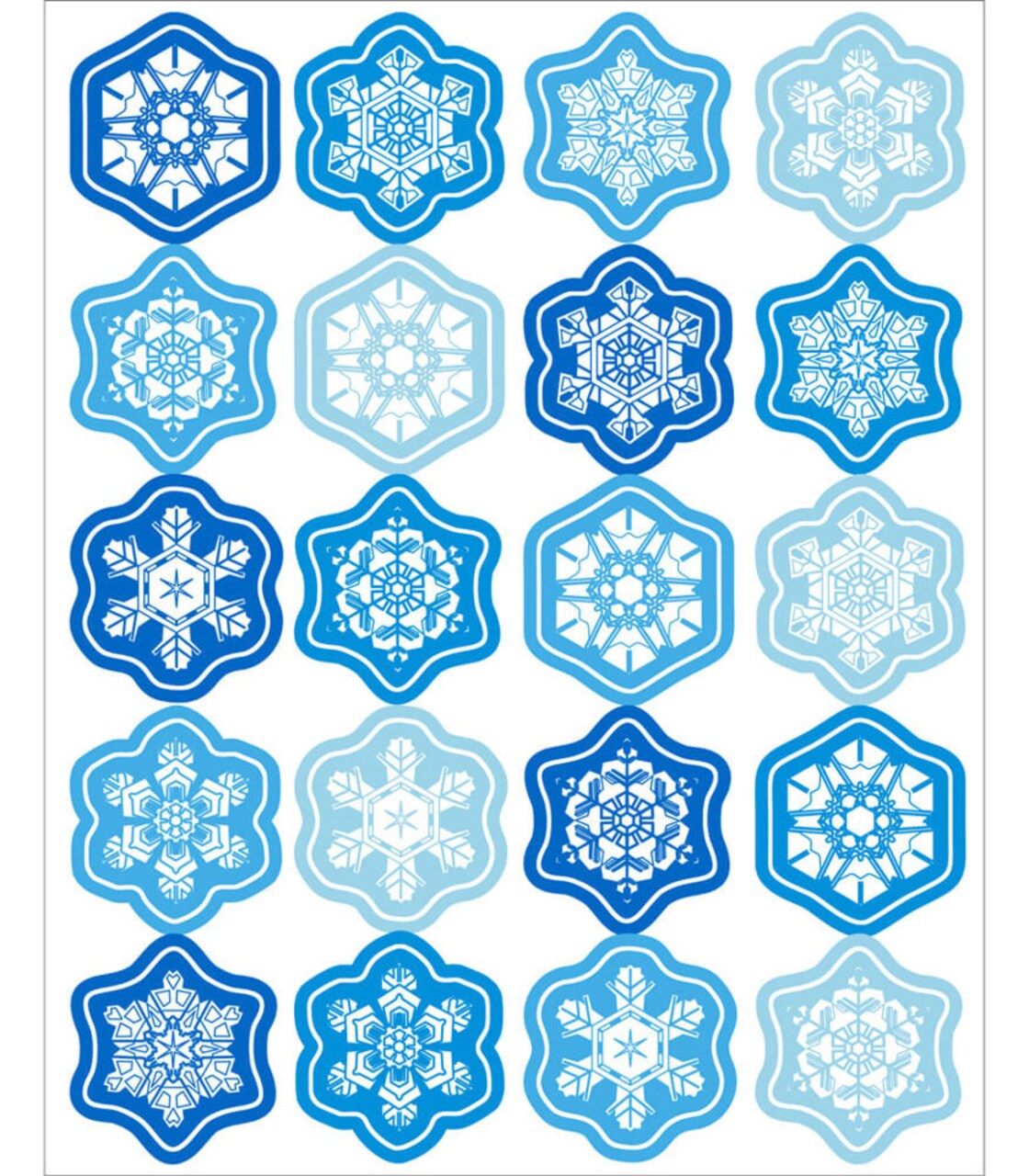 Snowflake Shape Stickers 120PK – Winter Classroom & Craft Stickers